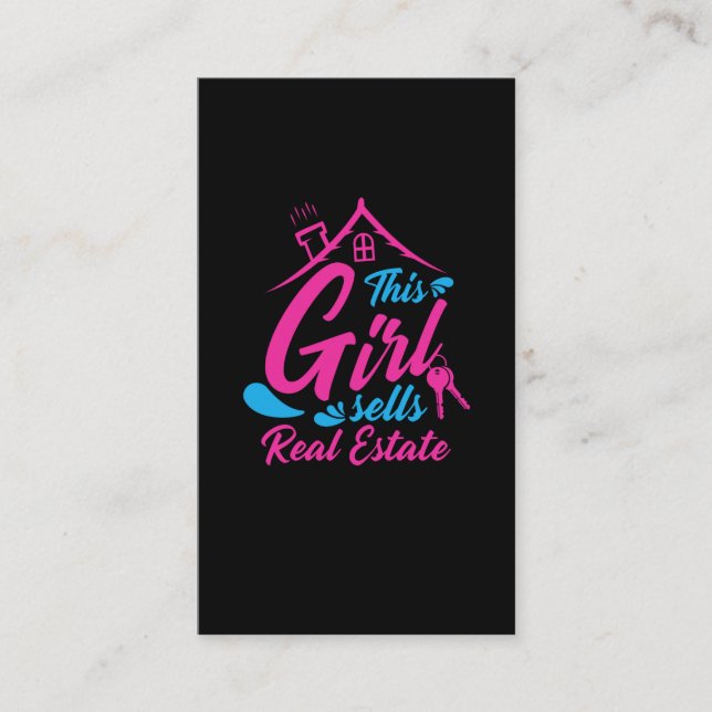 Real Gods Agent Egendom Girl Broker Investor Visitkort (Framsida)