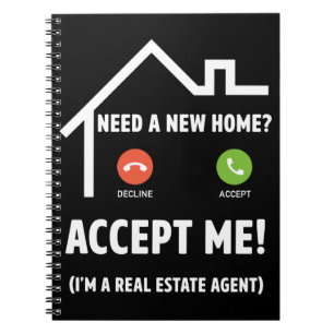 Real Gods Agent Funny Egendom Broker Anteckningsbok