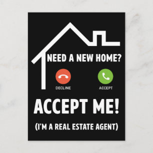 Real Gods Agent Funny Egendom Broker Vykort