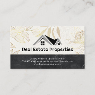 Real Gods Agent Guld Flowers Visitkort