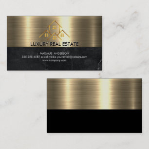 Real Gods Agent House Guld Logotyp Visitkort