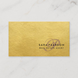 Real Gods Agent Investment Elegant Guld Struktur Visitkort