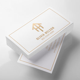 Real Gods Agent l Professionell Chic Guld & White Visitkort