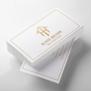 Real Gods Agent l Professionell Chic Guld & White Visitkort
