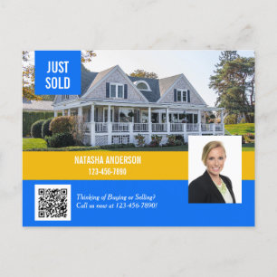 Real Gods Agent Marknadsföring Sold QR-kod Vykort