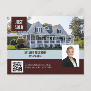 Real Gods Agent Marknadsföring Sold QR-kod Vykort