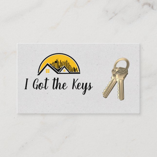 Real Gods Agent / Nycklar / taktop och Cityscape Visitkort (Framsida)