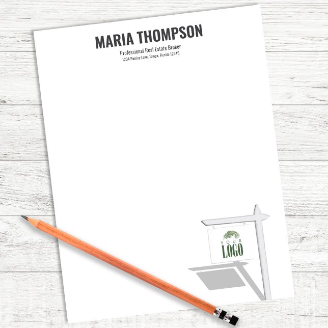 Real Gods Agent Personlig Letterhead Brevhuvud (Real Estate Custom Letterhead)