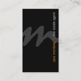 Real Gods Agent PropertyInvestment Bold Monogram Visitkort