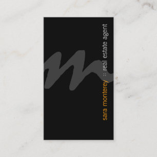 Real Gods Agent PropertyInvestment Bold Monogram Visitkort