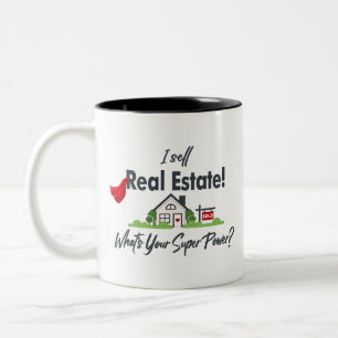 Real Gods Agent, Realtor Toppen Hero Två-Tonad Mugg