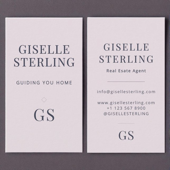 Real Gods Agent Ro Quartz Lila Monogram Visitkort (Skapare uppladdad)