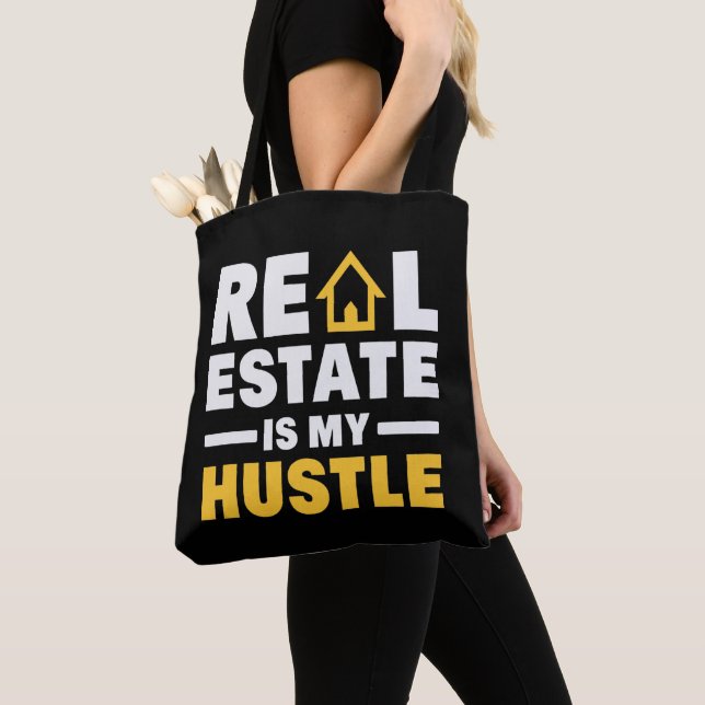 Real Gods är min Hustle Realtor Desk Organizer Tygkasse (Närbild)
