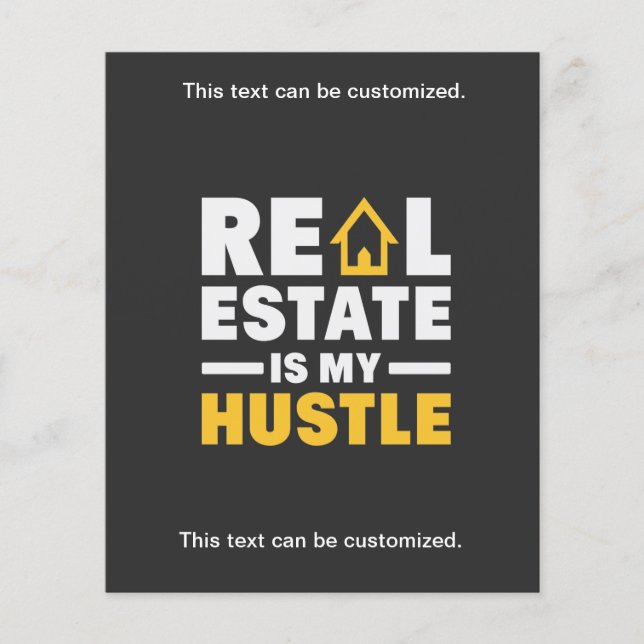 Real Gods är mitt Hustle Realtor Business Flygblad (Framsidan)