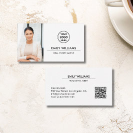 Real Gods Broker Logotyp Photo QR White Visitkort