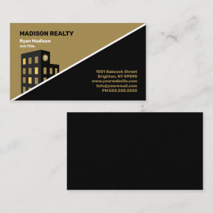 Real Gods Broker Professionell Black Guld Visitkort