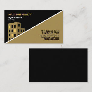 Real Gods Broker Professionell Black Guld Visitkort