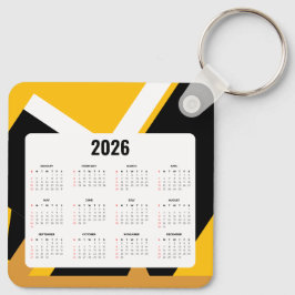 Real Gods Calendar Keychain 2026 | Svart och Guld Nyckelring