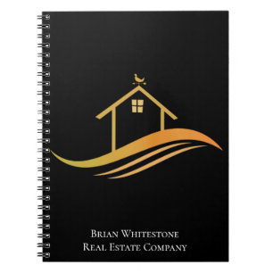 Real Gods Chic Black Guld House Anpassningsbar Rea Anteckningsbok