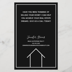 Real Gods Company Anpassningsbar Black Realtor Mar Flygblad