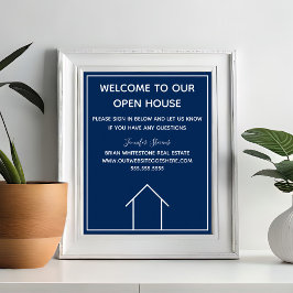 Real Gods Company Anpassningsbar Navy Blue House Poster