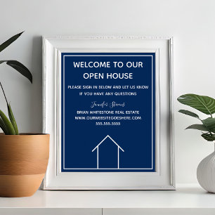 Real Gods Company Anpassningsbar Navy Blue House Poster