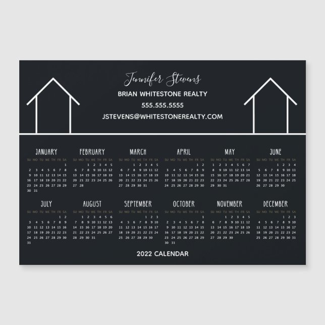 Real Gods Company Black 2022 Calendar Magnet (Framsida)