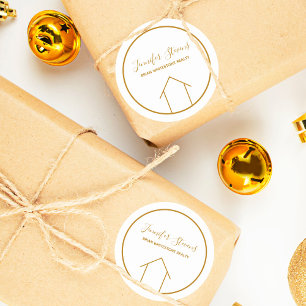 Real Gods Company Chic Guld Anpassningsbar Marknad Runt Klistermärke