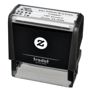 Real Gods Company Cute House Returadress Självfärgande Stämpel