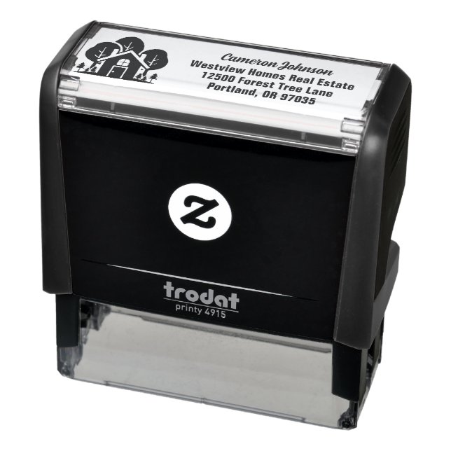 Real Gods Company Forest House Returadress Självfärgande Stämpel (Produkt)