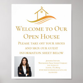 Real Gods Company Guld Logotyp Open House Välkomme Poster