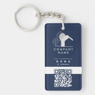 Real Gods Company Navy Blue and White Qr-kod