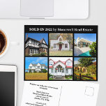 Real Gods Company Sold House Photo Marknadsföring Vykort<br><div class="desc">Visa dina sålda listor på den här chicen med svart marknadsföring-vykort och skicka ut till potentiella kunder i ditt bonusområde. Anpassa till ditt företag i gods namn och kontakta kontaktuppgifter på baksidan. Dra in nya kunder genom att visa hemfotografier av de hus som du har sålt som verkstad i år...</div>