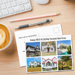 Real Gods Company Sold House Photos Marknadsföring Vykort<br><div class="desc">Visa dina sålda listor i ett husfotokollage på det här moderna marknadsföring-vykortet och skicka ut dem till potentiella kunder i ditt bonusområde. Anpassa till ditt företag i gods namn och kontakta kontaktuppgifter på baksidan. Dra in nya kunder genom att visa hemfotografier av de hus som du har sålt som verkstad...</div>