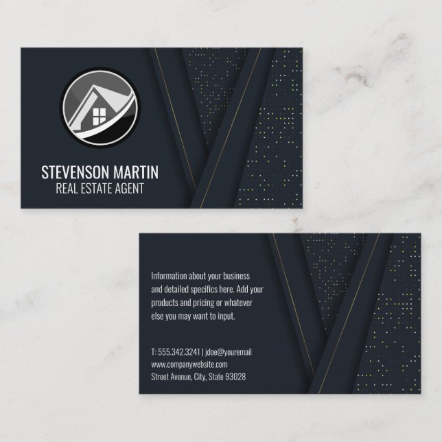 Real Gods Home Logotyp Visitkort (Fram/baksida)