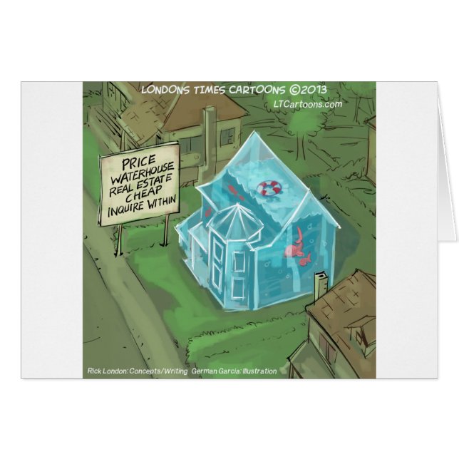 Real Gods Home Sales Nightmare Funny Hälsningskort (Framsidan Horizontal)