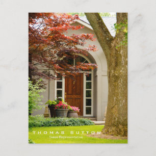 Real Gods House Home Entrance Wood Door Real Est Vykort