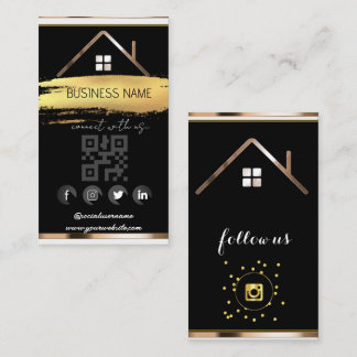 Real Gods House - Social Media QR-kod Visitkort