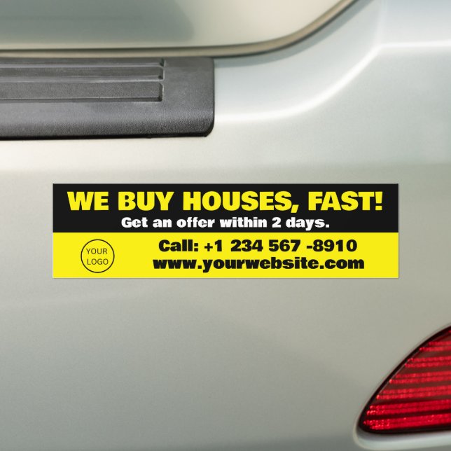 Real Gods Investor Bumper Sticker Vi köper hus Bildekal (På Bil)