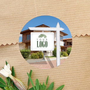 Real Gods Lägg till foto för Anpassningsbarna Logo Runt Klistermärke