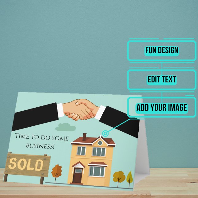Real Gods Licence Grattiss with Seal Kort (Give this fun card to someone who just got their real estate license to let them know you are proud.)