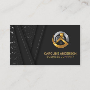 Real Gods Logotyp Black Luxury Guld Background Visitkort