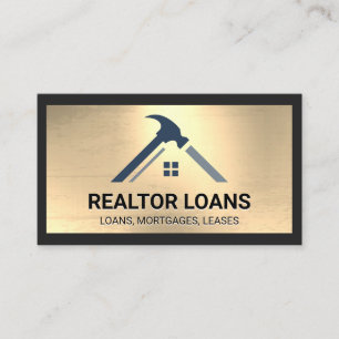 Real Gods Logotyp Metallisk bakgrund Visitkort