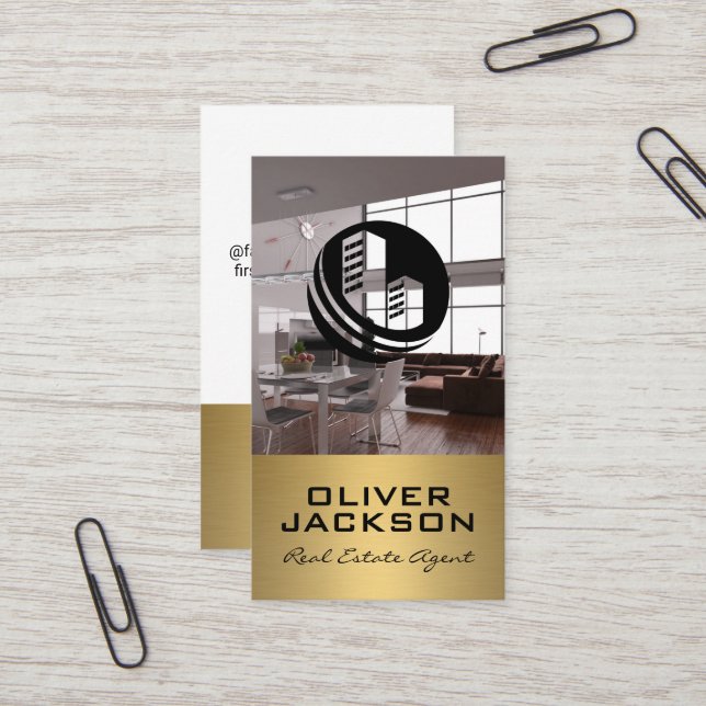 Real Gods Logotyp | Modern Insida Visitkort (Fram/Back In Situ)