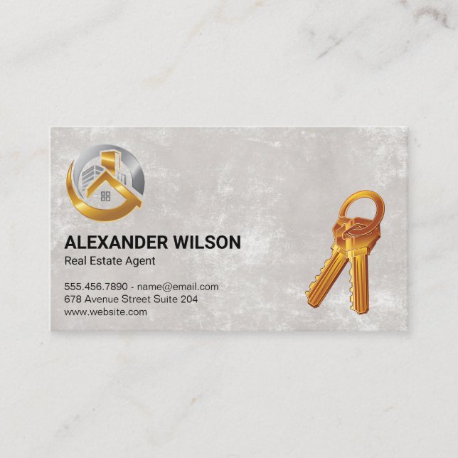 Real Gods Logotyp | Nycklar Visitkort (Framsida)