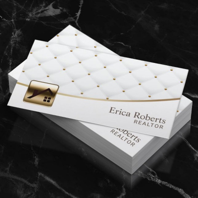 Real Gods Luxury Quilted Professionell Agent Visitkort (Skapare uppladdad)