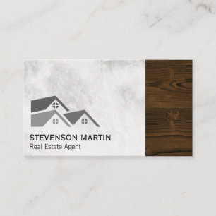 Real Gods   Marble   Trä Grain Trim Visitkort