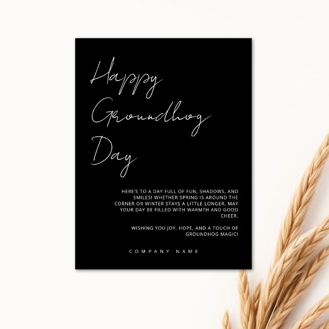 Real Gods Marknadsföring Cient Lycklig Groundhog D Vykort (Happy Groundhog Day Post Cards)