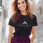 Real Gods | Modern Black Listing Agent Realtor T Shirt<br><div class="desc">En enkel anpassningsbar svart affärsmall för fastighetsmäklare i ett modernt minimalistiskt stil som lätt kan uppdateras med dina kontaktuppgifter för återförsäljare!</div>