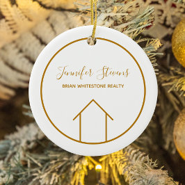 Real Gods Modern House Chic Anpassningsbar jul Julgransprydnad Keramik